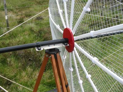 Centre support showing struts attached