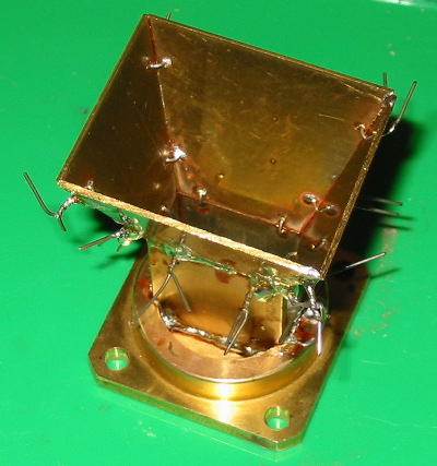 Feed horn soldered