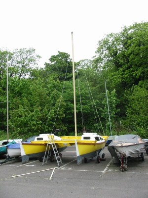 Mast up - stern view